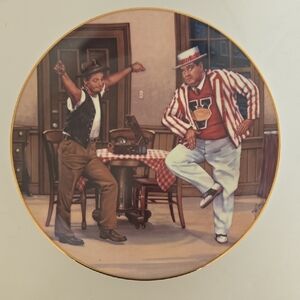 Vintage Style Decorative Plate with Dancing Scene Honeymooners